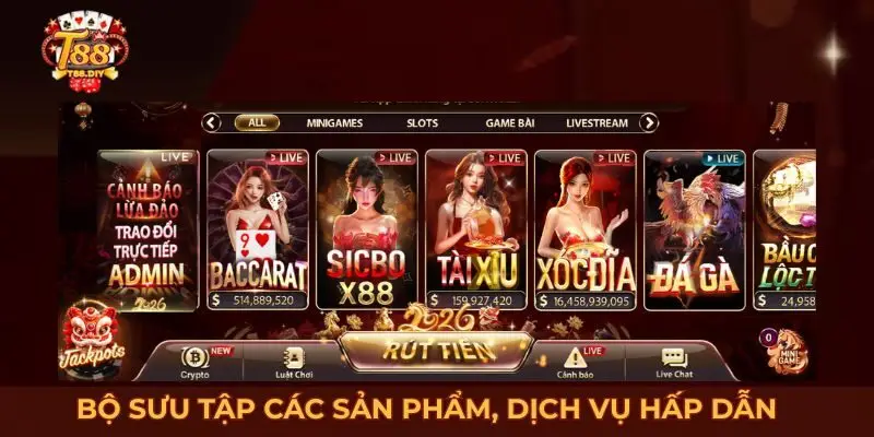 Bộ sưu tập các sản phẩm, dịch vụ hấp dẫn T88